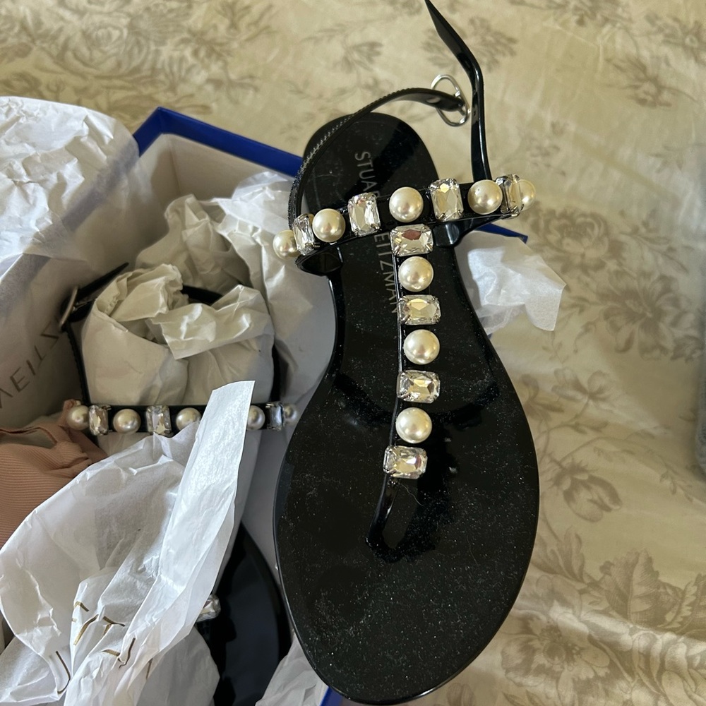 Stuart Weitzman Jelly Thong Sandals